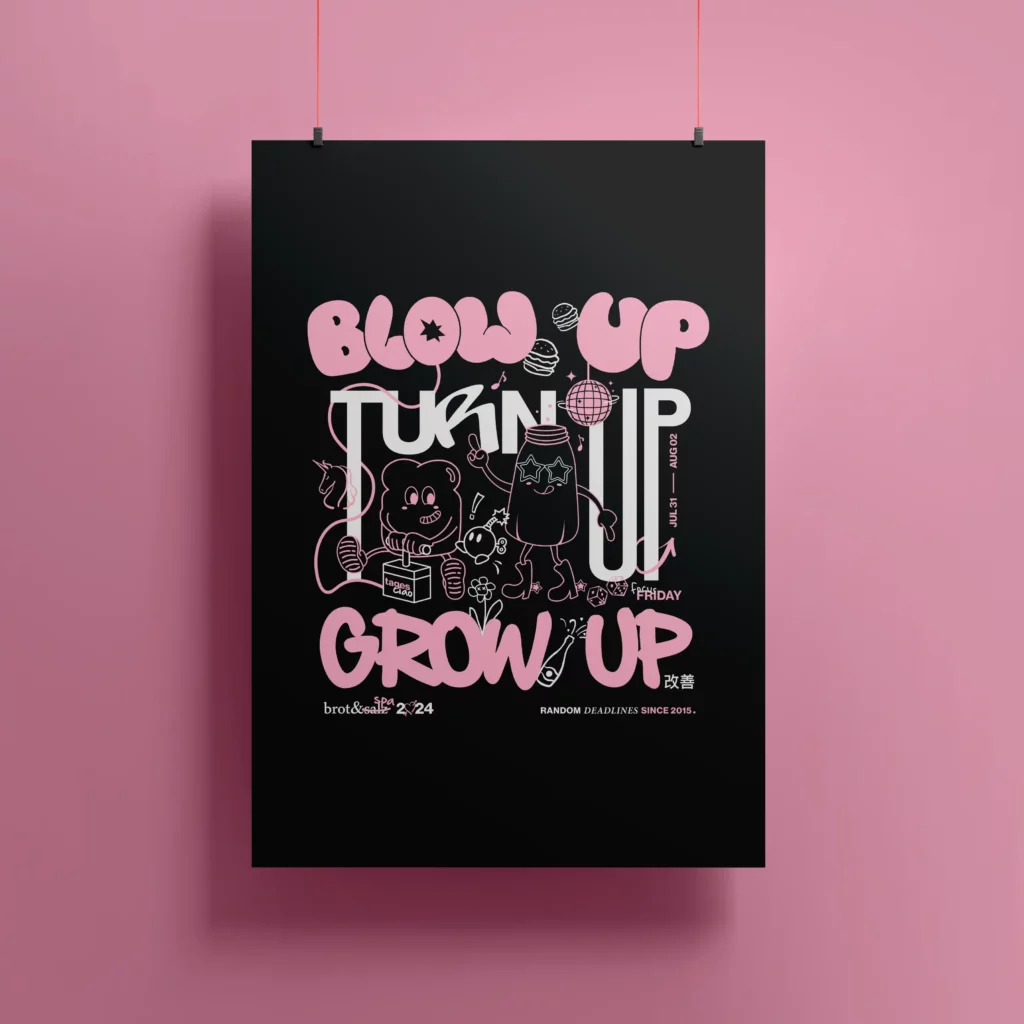 Plakat brot & salz Offsite 2024 im rahmen des Rebrandings